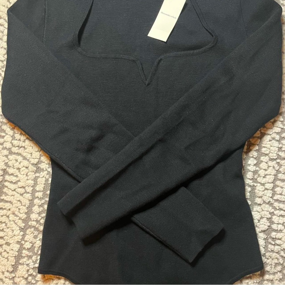 Abercrombie & Fitch Sleek Black Knit Top